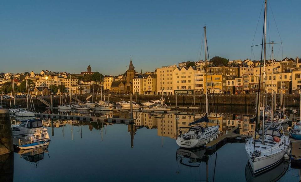 St Peter Port harbour, Guernsey, at sunrise